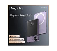 (Purple, 5000mAh) Slim 10000mah Magnetic Qi Wireless Charger Power Bank For Iphone 14 13 12 11 Samsung Huawei Xiaomi 22.5w Fast Charging Powerbank