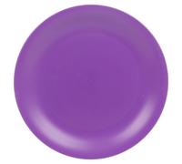 (Purple) 6 Pcs Unbreakable Reusable Coloured Plastic Dinner Plates Kids Party Tableware