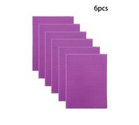 (purple) 6pcs 15*20cm Color Beeswax Sheet Candle Roll Handmade Smokeless Candle Making Honeycomb Wax Slice Parent-child Activity Material