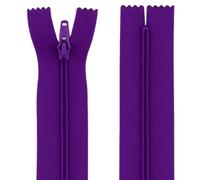 Purple 7 Inch 17.8 cm Nylon Dressmaking Zip, Closed End, Size No #3, Auto Lock Pull, Standard Sewing & Craft Zipper - Perfect for Clothes, Bags, Cushions, Pockets & More - Giddy Square