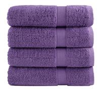 (purple, 70 x 140 cm/ 4 pcs) vidaXL Premium Hand Towels Shower Bath Towel Cream 600 gsm 100% Cotton