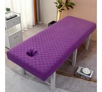 Purple,70x190cm/2.2x6.2ft,Breathable Massage Table Sheets with Face Hole,Solid Color Stretchy Massage Bed Sheets Reusable Beauty Spa Bed Cover Washable Protective Cover