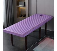 Purple,80x190cm/2.6x6.2ft,Breathable Massage Bed Sheet Cover with Face Hole,Reusable Massage Table Sheets Beauty Spa Massage Fitted Sheets Stretchy,Washable Protective Cover