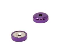 Purple A Type Neodymium Pot Magnet For Arts, Crafts, Model Making, Diy, Hobbies, Office, And Home - 16mm Dia