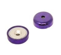Purple A Type Neodymium Pot Magnet For Arts, Crafts, Model Making, Diy, Hobbies, Office, And Home - 25mm Dia