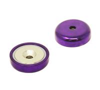 Purple A Type Neodymium Pot Magnet For Arts, Crafts, Model Making, Diy, Hobbies, Office, And Home - 32mm Dia