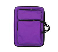 Purple, A3 Art Portfolio Case, Waterproof Drawing Board Bag with Shoulder Strap, Sketchbook Sketch Pad Storage Bag, for Palette Paints Brushes Pencils Artists' Supplies