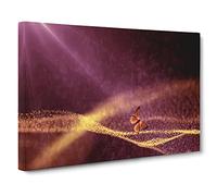 Purple Abstract Art Butterfly Canvas Print | Gallery Wrapped 30mm Frame Wall Art | 30x20 inches | Ready to Hang | Abstract Animals Picture | Living Room Bedroom Lounge Office