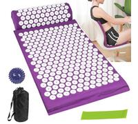 Purple Acupressure Mat With Pillow Ball Acupuncture Pin Massage Set