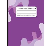 Purple Aesthetic Composition Notebook Cute College Ruled Notebook for Girls, Teens & Students | 125 Pages