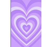 Purple Aesthetic Love Heart Notebook: Purple Coffee Love Heart Latte Pattern Notebook Journal, Retro Love Heart Pattern Notebook For Girls And Women, Love Heart Gifts For Girls