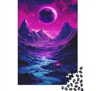 Purple Alien Landscape Jigsaw Puzzles for Adults Interesting Puzzle Game 1000 Jigsaws Impossible Puzzle for Adults Gifts 52x38cm/1000pcs