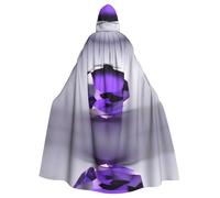 Purple Amethyst Adult Hooded Cloak Neutral Hooded Cloak Masquerade Cosplay Halloween Witch Cloak Christmas Party Robe