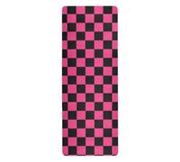 Purple and Black American Plaid travel yoga mat for exercise printed, non slip, yoga mat towel non slip with bag tapete para ejercicio 71x26 inches