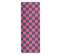 Purple and Blue American Plaid non toxic yoga mat for pilates printed, non slip, yoga matt towel with bags tapete para ejercicio 71x26 inches