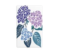 Purple and Blue Hydrangea Flowers Light Switch Cover Decorative Single Toggle 1 Gang Wall Plate for Kitchen Farmhouse Bedroom Bathroom Art Decor