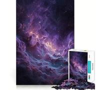 Purple And Blue Nebula in Space Jigsaw Puzzles 1000 Piece for Teenagers Reason Skill Toy Serene Time Exact Cut Amazing Present (38x52cm)