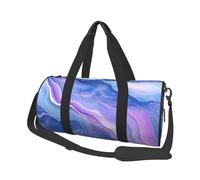Purple and Blue Wavy Abstract Abstract Print Travel Duffel Bag, Lightweight Sports Gym Bag with Shoulder Straps for Women Men Teen ravel Business Trip
