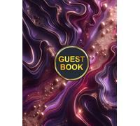 Purple and Gold Guest Book for Weddings and Events: Make your special day even more memorable with this elegant 8.25" x 11" inch guest book.