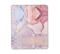 Purple and Gold Marble Desk Pad, Washable for Office/Gaming/Writing, Rubber Base, Polyester Surface