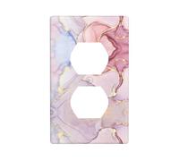 Purple and Gold Marble Electrical Outlet Covers, Standard Size 1-Gang 4.50" X 2.76", Unbreakable Polycarbonate Thermoplast