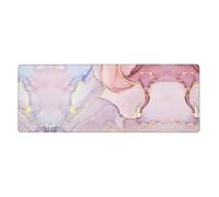 Purple and Gold Marble Gaming Desk Mat, Wide Surface Desk Pad for Keyboard, Mouse and Improved Gaming Stability