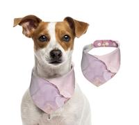 Purple And Gold Marble Printed,Dog Bandanas Cotton Pet Scarf Adjustable Bibs for Pet,S