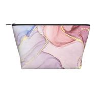 Purple and Gold Marble Printed, Toiletry Pouch Makeup Bag Cosmetic Bag Portable Travel Toiletry Bag