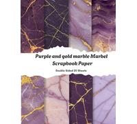 Purple and Gold Marble Scrapbook Paper: Seamless Luxury Marble Textures, Decorative Paper for Scrapbooking, 20 Double-Sided 8.5" x 11" Sheets for Gift ... Decoupage, Origami, Card Making, and More