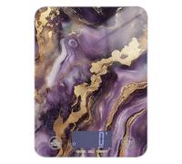Purple and Gold Marble Texture Cooking digital kitchen food scale 11lb/0.18oz, 5kg/5g mini digital scale with 4 unit for Baking Spices Spices (Batteries not Included)
