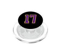 Purple and Gold Number 17 Jersey Player Uniform #17 Fan PopSockets PopGrip for MagSafe