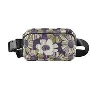 Purple and Green Sunflower Trendy Cross Body Bag Belt Pack for Men Women Small with Adjustable Strap for Travel Gym Work bolsa para celular para, purple and green sunflower, Modern