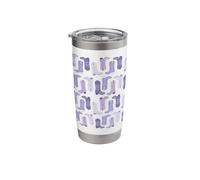 Purple and Lilac Cowboy Boot Illustration Boho Western Vibe Stainless Steel Insulated Tumbler