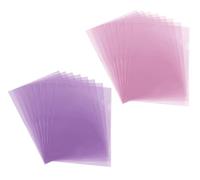 Purple and Pink - A4 Cut Flush Plastic Folders Open Top & Side Cut Flush File Cover Sleeves Gloss & Plain 12mm L-Type Project Pockets Report File Document Storage Wallet Sheet Protectors (25pcs Each)