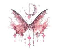 Purple And Pink Butterfly Waterproof Temporary Tattoo Sticker For Use On Chest And Arms