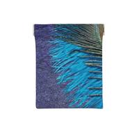 Purple and Teal Peacock, Squeeze Top Wallet Women Storage Bag Small Coin Purse Change Pouch