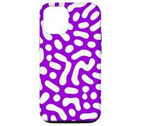 Purple and White Abstract Art with Retro Cute Vibes Case for iPhone 12/12 Pro