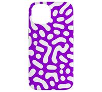 Purple and White Abstract Art with Retro Cute Vibes Case for iPhone 14