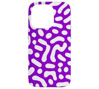Purple and White Abstract Art with Retro Cute Vibes Case for iPhone 14 Pro