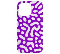 Purple and White Abstract Art with Retro Cute Vibes Case for iPhone 14 Pro Max