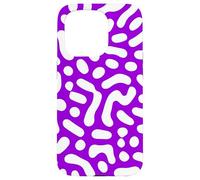 Purple and White Abstract Art with Retro Cute Vibes Case for iPhone 15 Pro