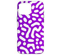Purple and White Abstract Art with Retro Cute Vibes Case for iPhone 16 Pro Max