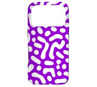 Purple and White Abstract Art with Retro Cute Vibes Case for iPhone 17 Pro