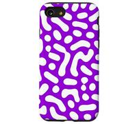 Purple and White Abstract Art with Retro Cute Vibes Case for iPhone SE (2020) / 7/8