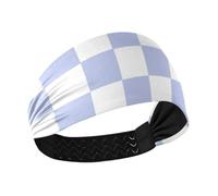 Purple and White American Plaid Cooling workout headbands for women Elastic sweatband for Gym Workouts hiking bandas para el cabello de mujer