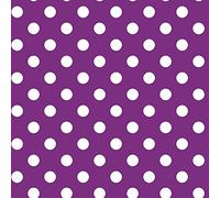 Purple and White Polka Dot PVC Vinyl Oilcloth Wipe Clean Tablecloth 140cm x 110cm (55" x 43") Long