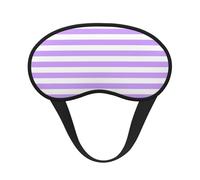 Purple and White Striped, Full Eye Covers Light Blocking Eye Masks Blackout Sleep Eye Muffs
