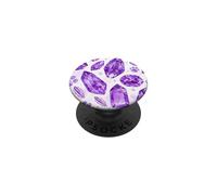Purple And White Watercolor Crystal Girls Pet Dog Cat Paws PopSockets Adhesive PopGrip