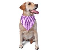 Purple And White Wavy Stripes Dog Bandana Adjustable Triangle Bib Comfortable Dogs Neckerchief For Puppy Cats Accessories