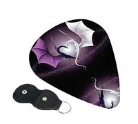 Purple And Wirte Dragons Guitar Picks, 6 Pack Includes Thin(.46mm), Medium(.71mm) & Heavy Gauges(.96mm) Suitable For Guitar, Ukulele, Etc.